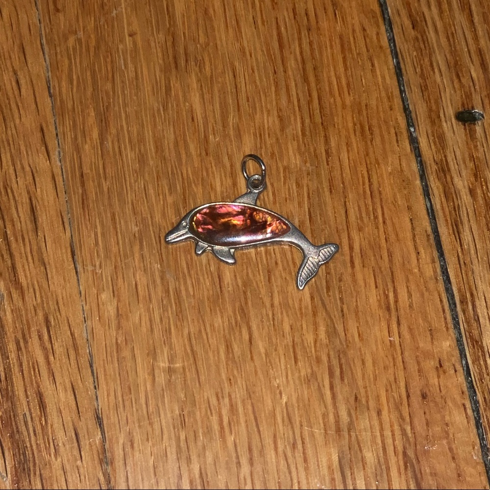 Y2K Faux Amber Dolphin Pendent/ Charm - Picture 2 of 4
